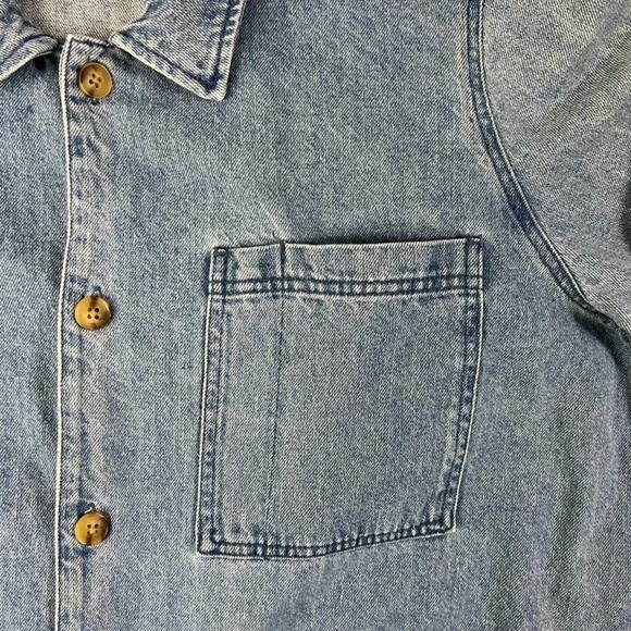 Universal Thread Barn Chore Coat Denim Jean Pouch Pockets Women' Size XL Utility - Picture 3 of 8